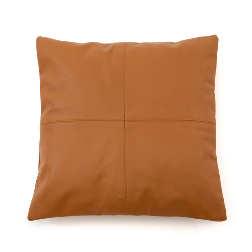 Skontrolujte Štvorpanelový kožený poťah na vankúš - Camel - 40x40