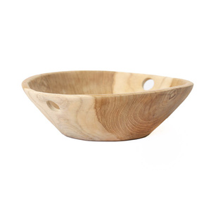 Misa s úchytmi Bazar Bizar Bowl Tray – prírodné teakové drevo 20 cm small 2