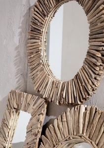 Zrkadlo v ráme Driftwood - prírodné - M small 3
