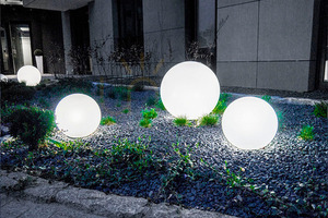 Biela dekoratívna záhradná guľová lampa LUNA BALL 15 cm – LED E27, odolná voči UV žiareniu small 2