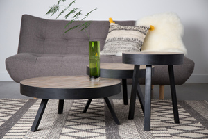 Okrúhly drevený konferenčný stolík - The Stylish by Lunares Design M, 58 cm small 2