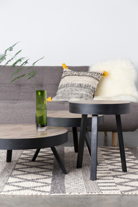 Okrúhly drevený konferenčný stolík - The Stylish by Lunares Design M, 58 cm small 3