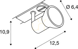 Lištové svietidlo SLV PURIA biele GU10 10 W 1-fázové 143451 small 2