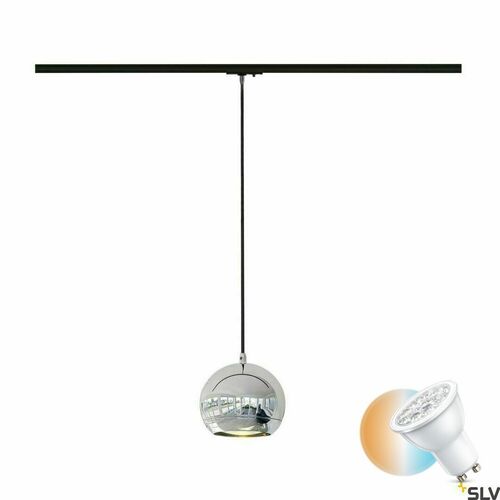 Skontrolujte Závesné svietidlo na lištu SLV Light Eye chrom GU10 12 cm 143620