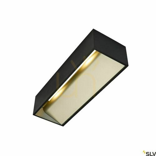Skontrolujte Nástenné svietidlo SLV LOGS IN L LED čierne/zlaté 18W 3000K 1100lm 1002842