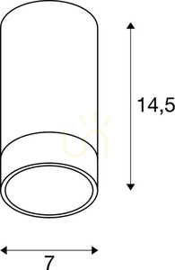 Stropné svietidlo SLV ASTINA biele GU10 hliník 10W 1002934 small 2