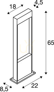 Vonkajšie stĺpikové svietidlo SLV FLATT POLE 65 antracitovo-hnedé LED 10W IP65 1002957 small 4