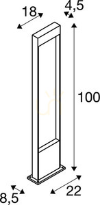 Vonkajšie stĺpikové svietidlo SLV FLATT POLE 100 antracit IP65 10W 1002958 4 Vonkajšie stĺpikové svietidlo SLV FLATT POLE 100 antracit IP65 10W 1002958 small 4