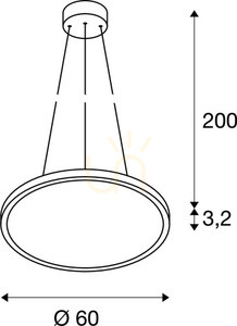 Závesné svietidlo SLV LED PANEL 60 DALI biele 43W 3000K 3150lm 1003044 small 2