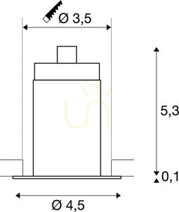 Zapustené svietidlo SLV HORN MINI LED čierne 1W 3000K 1000915 small 2