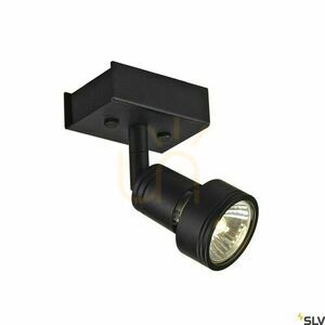 Nástenné a stropné svietidlo SLV PURI 1 čierne GU10 50 W, 147360 small 1