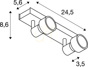 Zapustené svietidlo SLV PURI 2 čierne GU10 50W 230V 147370 small 4