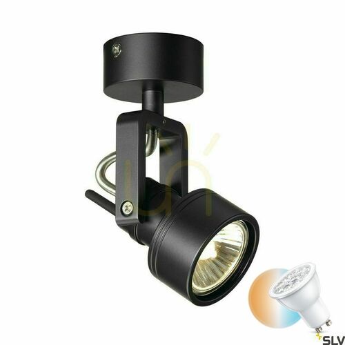 Skontrolujte Zapustené svietidlo SLV INDA GU10 čierne hliníkové 50 W 147550