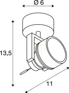 Nástenné a stropné svietidlo SLV INDA biele GU10 50 W 147551 small 4