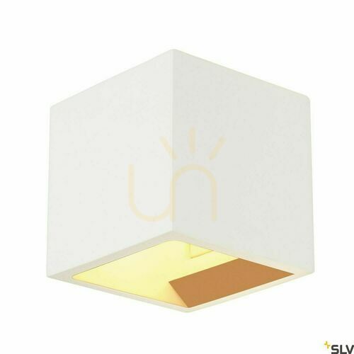 Skontrolujte Sadrové nástenné svietidlo SLV PLASTRA Cube 148018 biele, nahor-nadol, 11,5 cm, G9