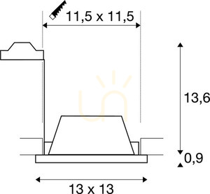 Zapustené svietidlo SLV PLASTRA biele sadrové GU10 35W 148071 small 6