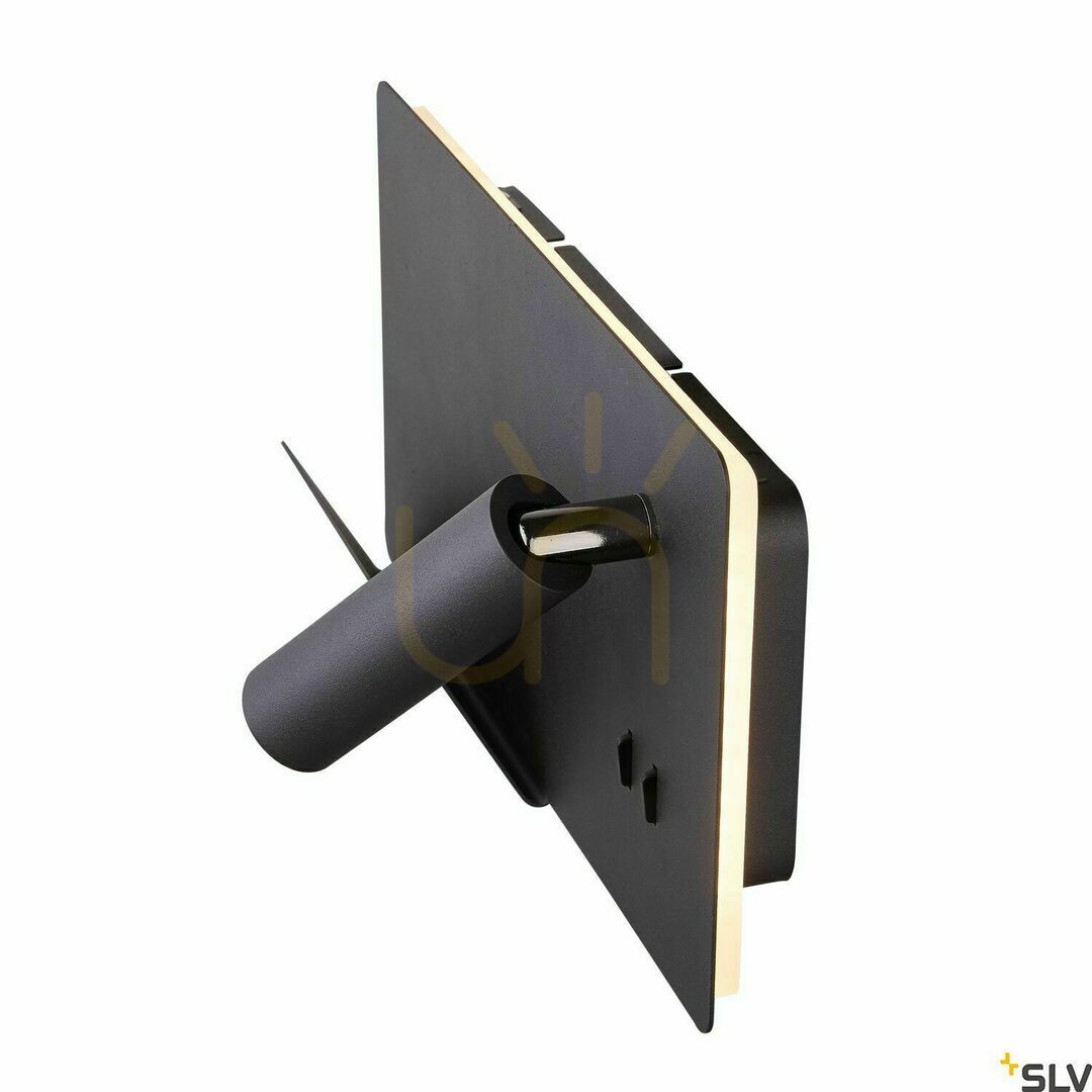 Náhľad Nástenné svietidlo SLV SOMNILA čierne LED 15W 3000K USB 1003455 Nástenné svietidlo SLV SOMNILA čierne LED 15W 3000K USB 1003455