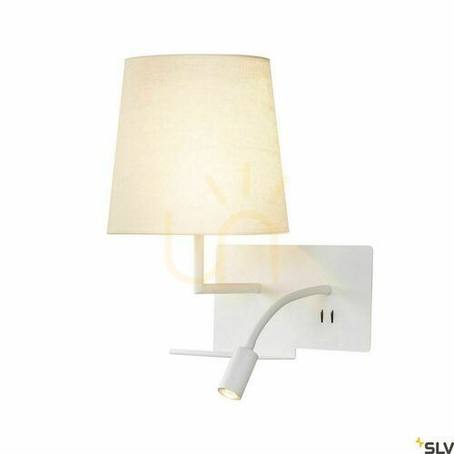 Skontrolujte Nástenné svietidlo SLV SOMNILA biele LED 3000K USB 1003459