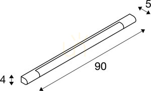 Nástenné LED svietidlo SLV TRUKKO 90, chróm a mliečna biela, 90 cm, 12 W, 3000 K, IP44, 149772 small 5