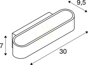 Nástenné svietidlo SLV ASSO 300 LED hliník/biela 12W 3000K 151275 small 6