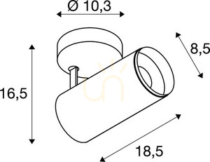 Stropné svietidlo SLV NUMINOS Spot Phase M čierne 20,1 W 4000 K 1004212 small 3