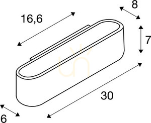 Nástenné svietidlo SLV OSSA 300 R7s biele 120 W 151411 small 2