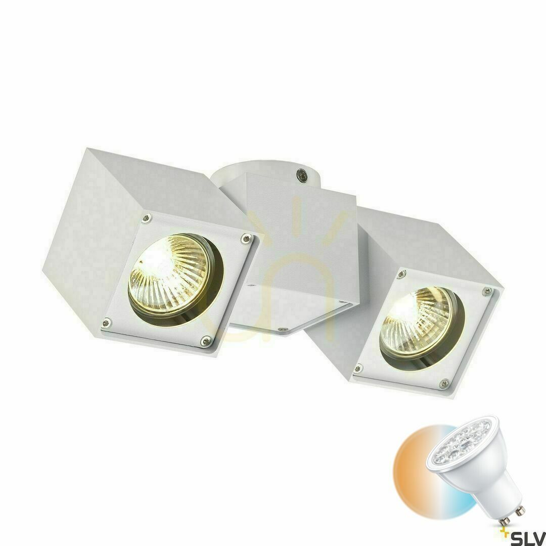 SLV ALTRA DICE 151531 Surface-Mounted Spot White 2xGU10, Rotatable and Tiltable