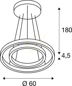 Závesné svietidlo SLV ONE Double PD čierne 60 cm 35W 1004765 small 5