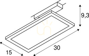 Lištové svietidlo SLV PANEL biele 18W 3000K 1800lm 150x300 mm 1004934 small 4