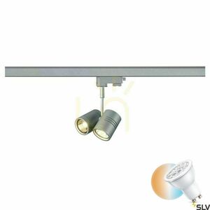 Koľajové svietidlo SLV BIMA 2 3-fázové sivé GU10 50W 152232 small 0