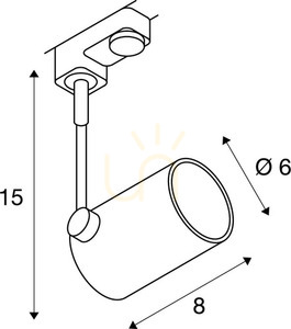 Koľajové svietidlo SLV BIMA 1 3-fázové GU10 sivé 50W 152242 small 1