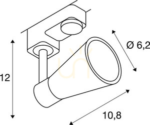 Koľajové svietidlo SLV AVO čierne GU10 3-fázové 152640 small 4
