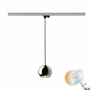 Závesné svietidlo na 3-fázovú lištu SLV Light Eye chróm GU10 75 W 153112 small 0