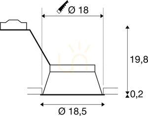Zapustené svietidlo SLV HORN-T čierne 75 W 230 V 113170 small 5
