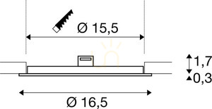 Zapustené svietidlo SLV SENSER 18 biele 10W 3000K 1003009 small 3