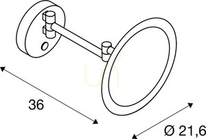 Nástenné svietidlo SLV MAGANDA WL chróm/biela 4,8 W IP44 CCT 1004971 small 5