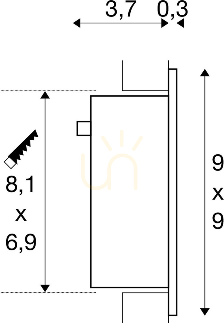 Displej Zapustené svietidlo SLV FRAME CURVE biele 1W 3000K 113292 Zapustené svietidlo SLV FRAME CURVE biele 1W 3000K 113292