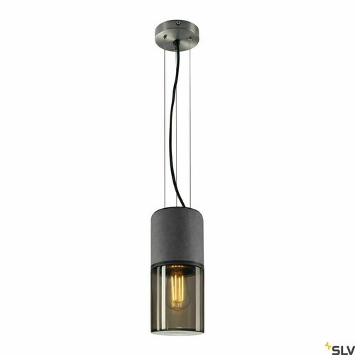 Skontrolujte Závesné svietidlo SLV LISENNE sivé dymové sklo E27 155714