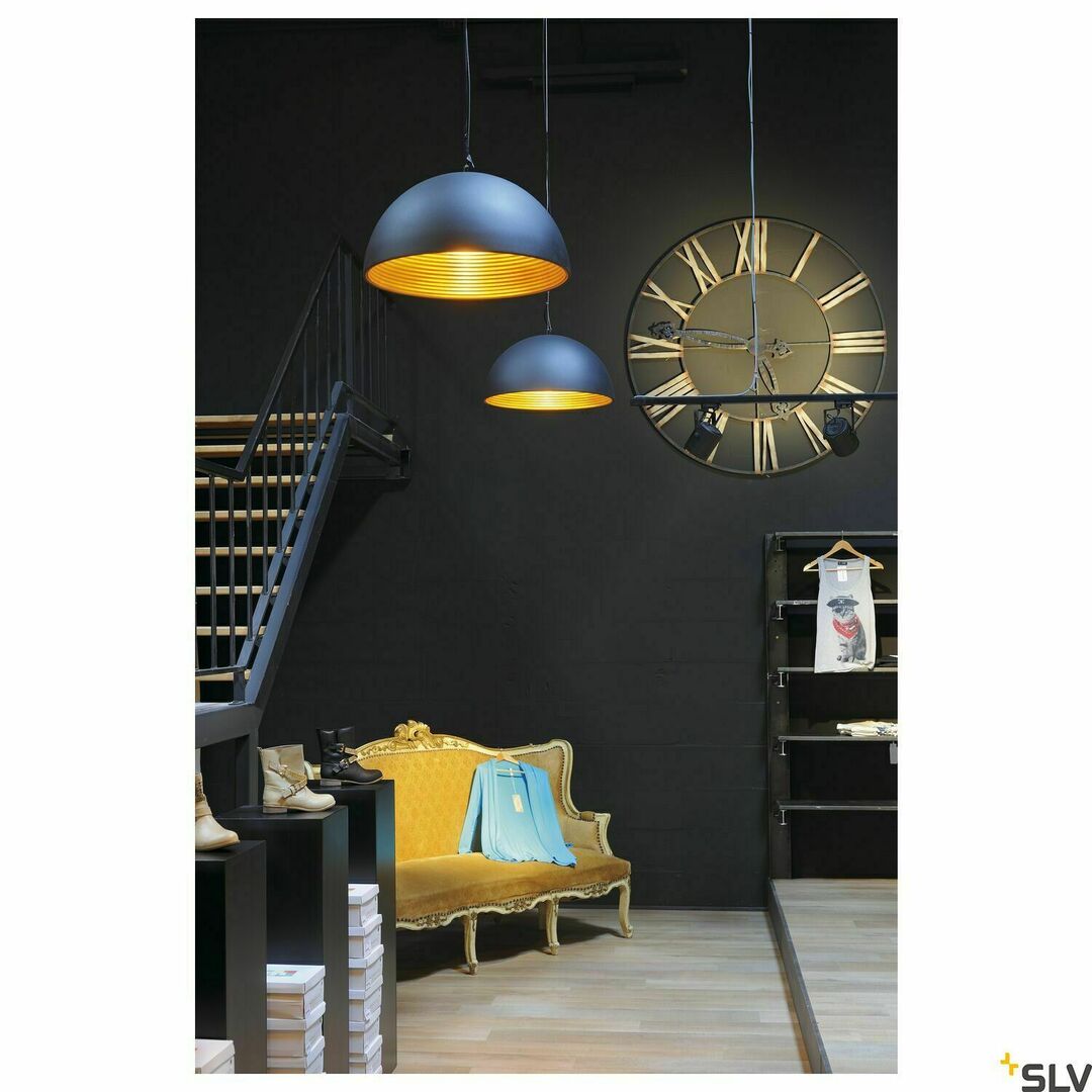 Displej Závesné svietidlo SLV FORCHINI M PD-1 čierno-zlaté 50 cm 40W 155930 Závesné svietidlo SLV FORCHINI M PD-1 čierno-zlaté 50 cm 40W 155930