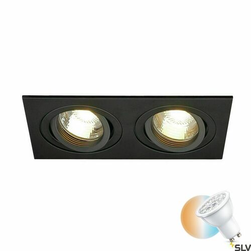 Skontrolujte Zapustené svietidlo SLV New Tria 2 čierne 2x GU10 50W 113492