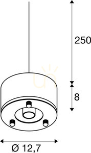 Závesné svietidlo SLV PARA DOME E27 čierne hliníkové 150 W IP20 1005214 small 5