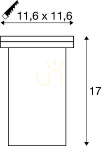 Vonkajšie zapustené svietidlo SLV DASAR EXACT GU10 nerez IP67 35W 228434 small 2