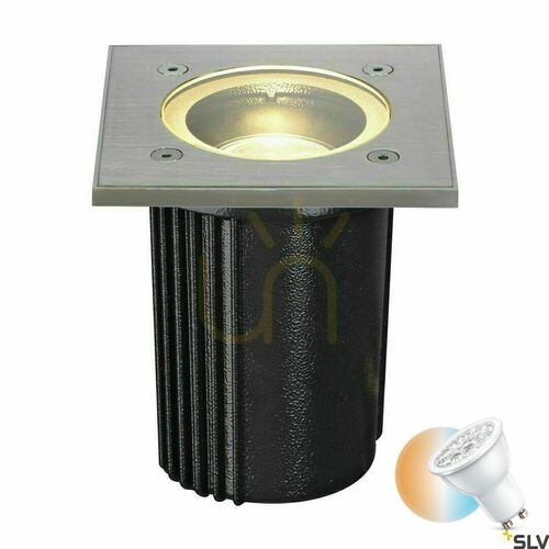 Skontrolujte Vonkajšie zapustené svietidlo SLV DASAR EXACT GU10 nerez IP67 35W 228434