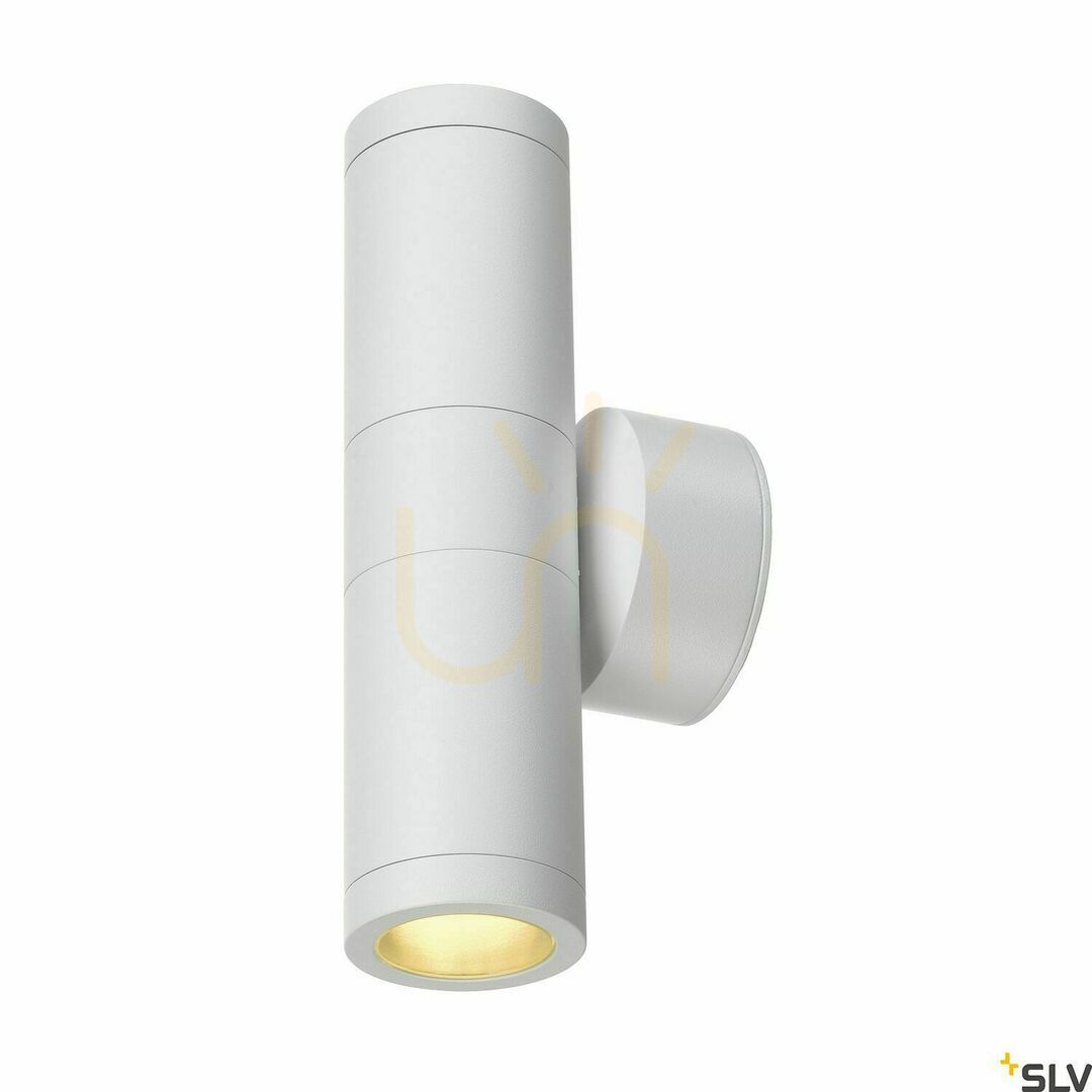 Utomhusvägglampa SLV ASTINA vit aluminium IP44 11W 228771