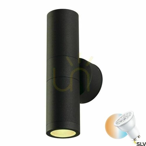 Skontrolujte Vonkajšie nástenné svietidlo SLV ASTINA antracit IP44 11W 228775