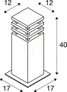 Vonkajšie stĺpikové svietidlo SLV RUSTY SQUARE 40 hrdzavé 11 W IP55 229420 small 2