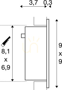 Zapustené svietidlo SLV FRAME CURVE sivé 1W 3000K 111292 small 5