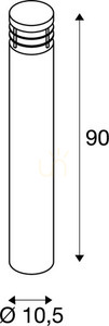 Vonkajšie stĺpikové svietidlo SLV VAP SLIM 90 nerez IP44 20 W 230069 small 1