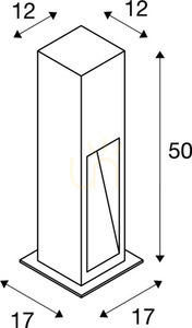 Vonkajšie stĺpikové svietidlo SLV ARROCK STONE čadič 9W 3000K 231370 small 1