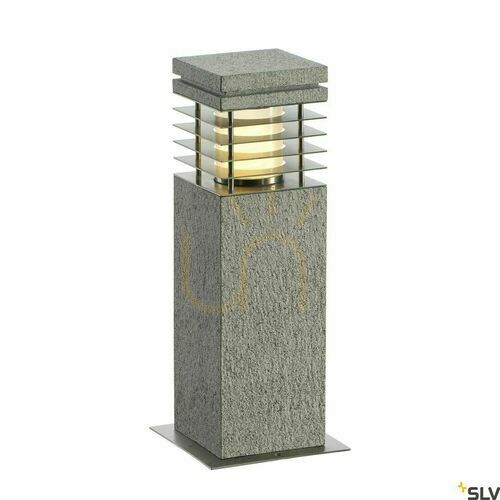 Skontrolujte Vonkajšie stĺpikové svietidlo SLV ARROCK Granite sivá žula 40 cm IP44 231410
